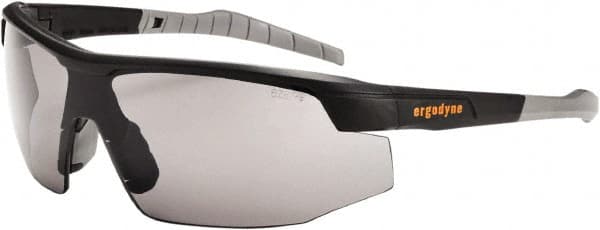 Safety Glass: Uncoated, Polycarbonate, Smoke Lenses, Full-Framed, UV Protection MPN:59030