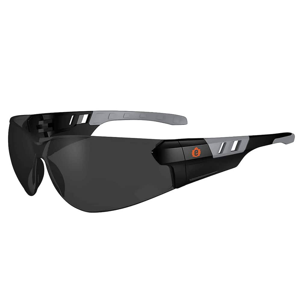 Safety Glass: Scratch-Resistant, Polycarbonate, Smoke Lenses, Frameless, UV Protection MPN:59130