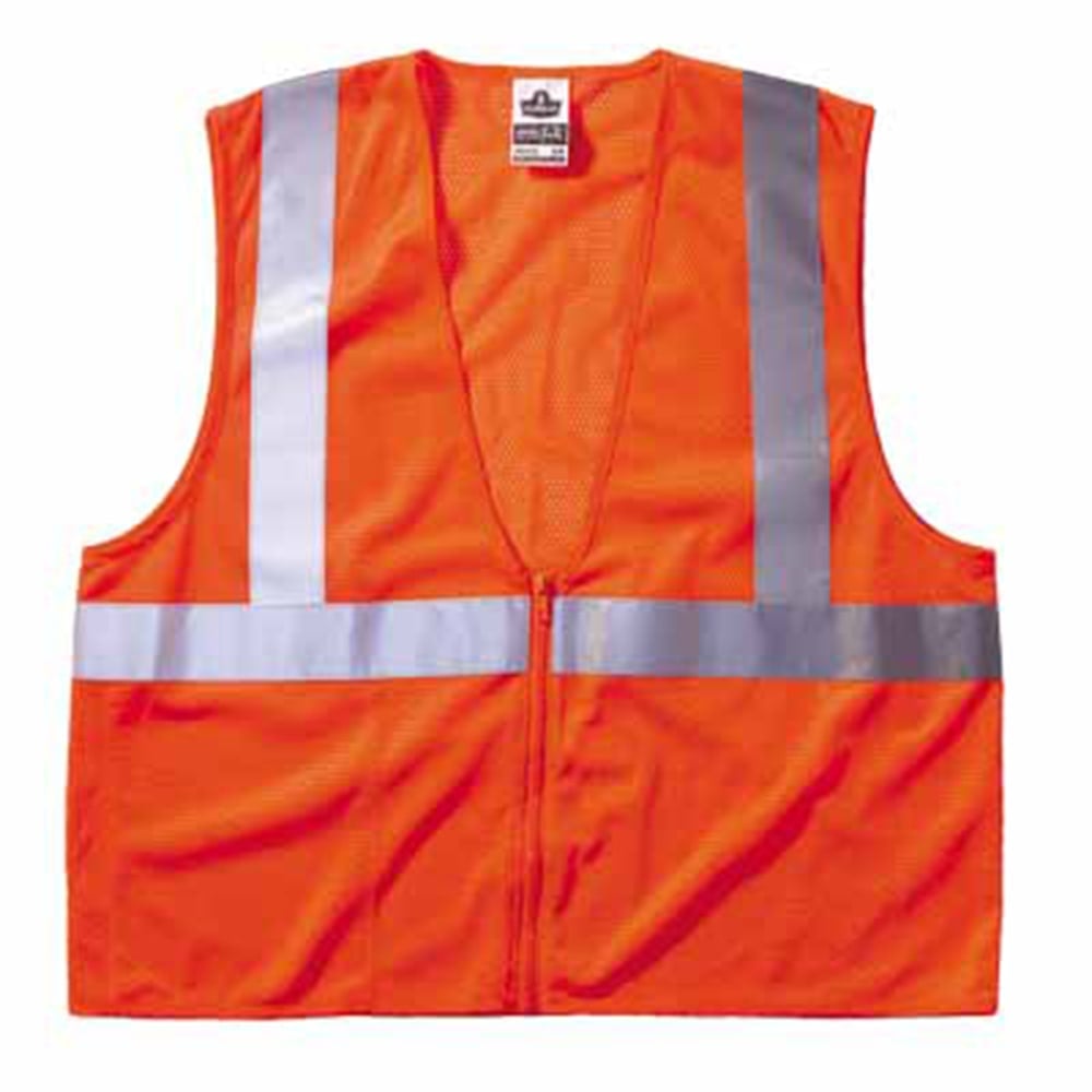 Ergodyne GloWear Safety Vest, Economy Mesh, Type-R Class 2, Small/Medium, Orange, 8210Z (Min Order Qty 8) MPN:21043