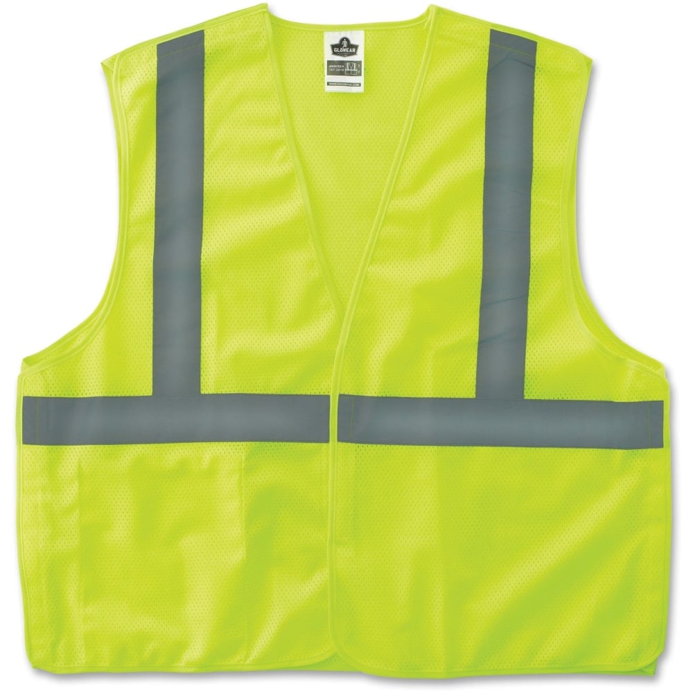 Ergodyne GloWear Safety Vest, 8215BA Econo Breakaway Mesh Type-R Class 2, Large/X-Large, Lime (Min Order Qty 7) MPN:21075