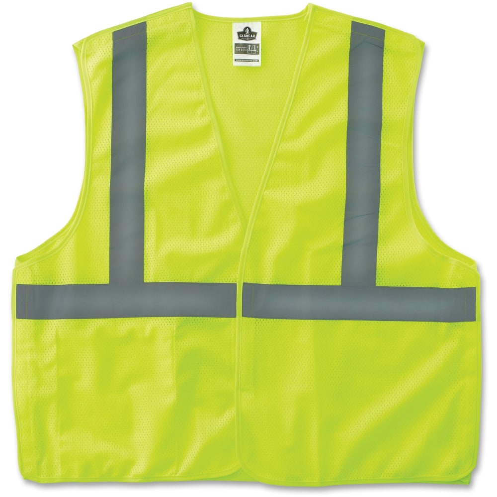 Ergodyne GloWear Safety Vest, 8215BA Econo Breakaway Mesh Type-R Class 2, 2X/3X, Lime (Min Order Qty 7) MPN:21077