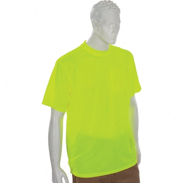 Work Shirt: High-Visibility, Small, Polyester, Lime, 1 Pocket MPN:21552