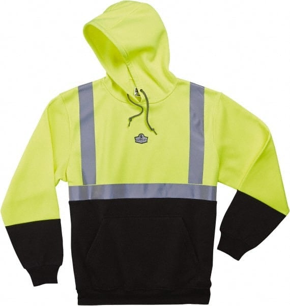 Heated Sweatshirt: Size 4X-Large, Lime, Thermal Knit Fleece MPN:21688