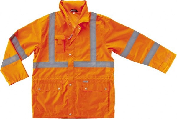 Heated Jacket: Size 4X-Large, Orange, Polyester MPN:24318