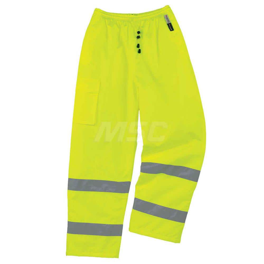Work Pants: Cold Weather, Small, Polyester, Lime, Up to 30