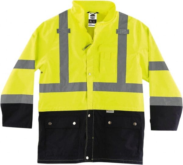Rain Jacket: Size 4X-Large, Lime, Polyester MPN:25328