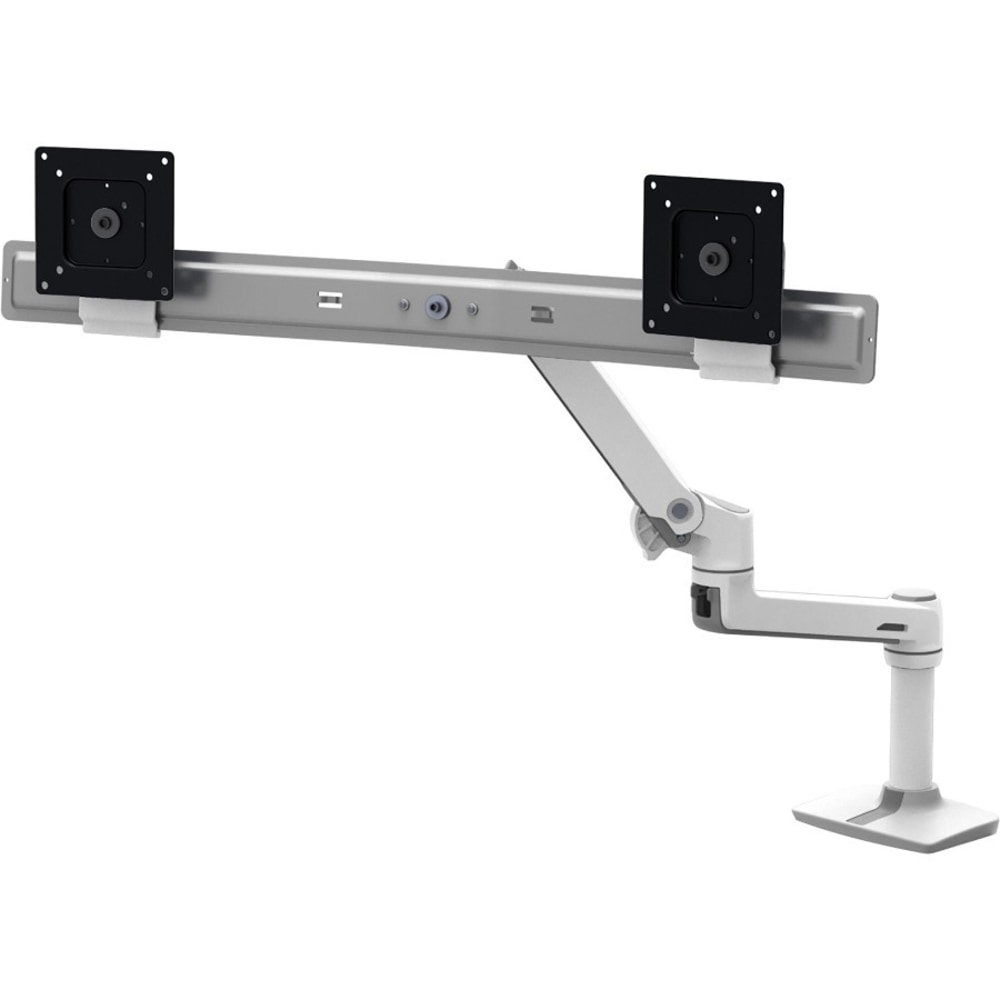 Ergotron Desk Mount for Monitor - Polished Aluminum - 2 Display(s) Supported - 25in Screen Support - 22 lb Load Capacity - 100 x 100, 75 x 75 MPN:45-489-026