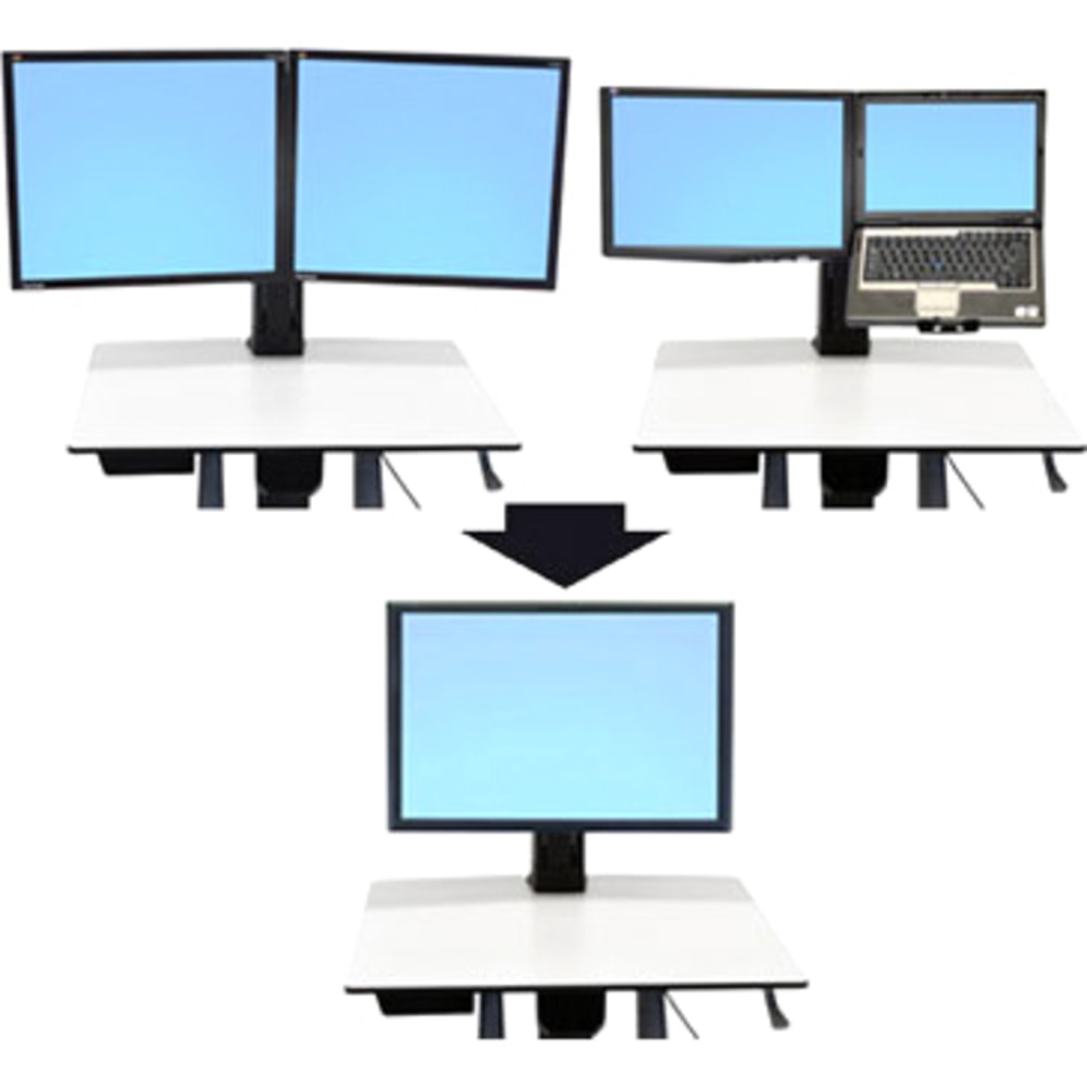 Ergotron WorkFit Conversion Kit: Dual or LCD & Laptop to Single HD (Min Order Qty 2) MPN:97-607