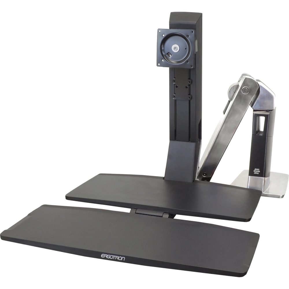 Ergotron WorkFit Mounting Arm For Flat-Panel Displays, Black/Polished Aluminum MPN:24-317-026