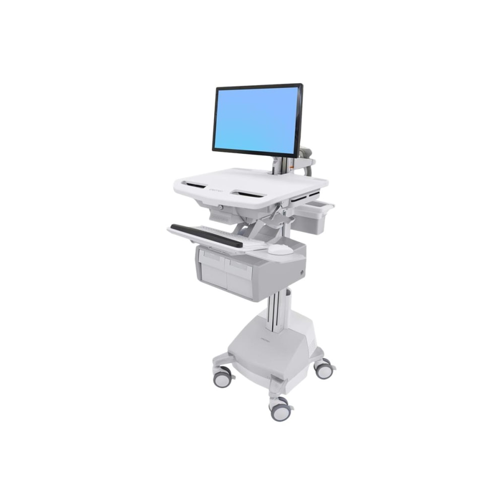 Ergotron StyleView Cart with LCD Arm, SLA Powered, 2 Tall Drawers MPN:SV44-12C1-1