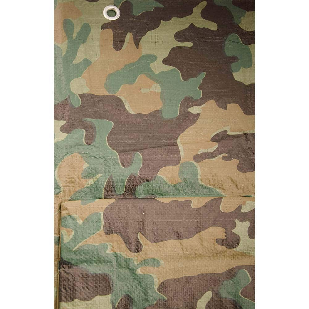 Tarp/Dust Cover: Camouflage, Polyethylene, 10' Long x 8' Wide MPN:57004