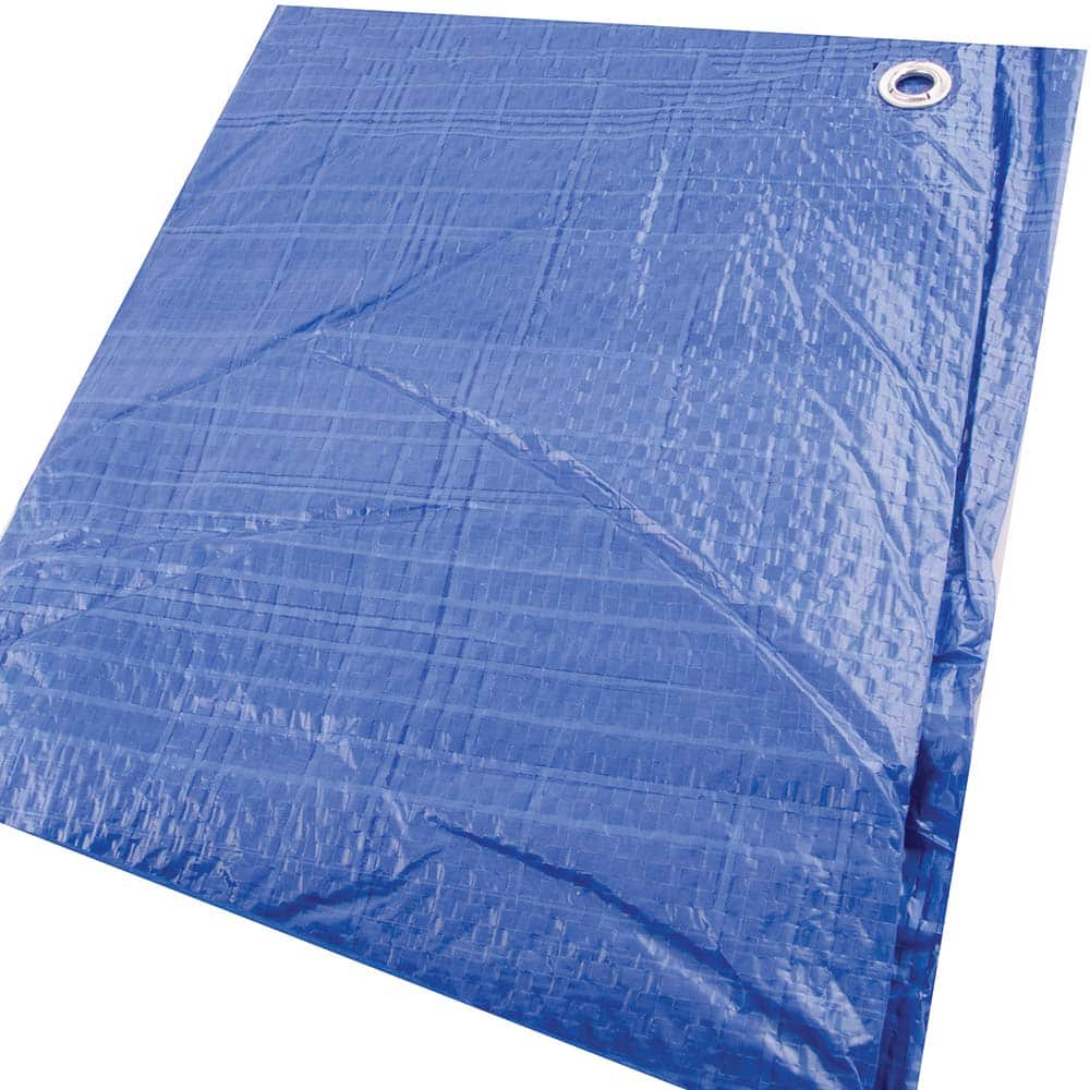 Tarp/Dust Cover: Blue, Polyethylene, 12' Long x 10' Wide MPN:57006