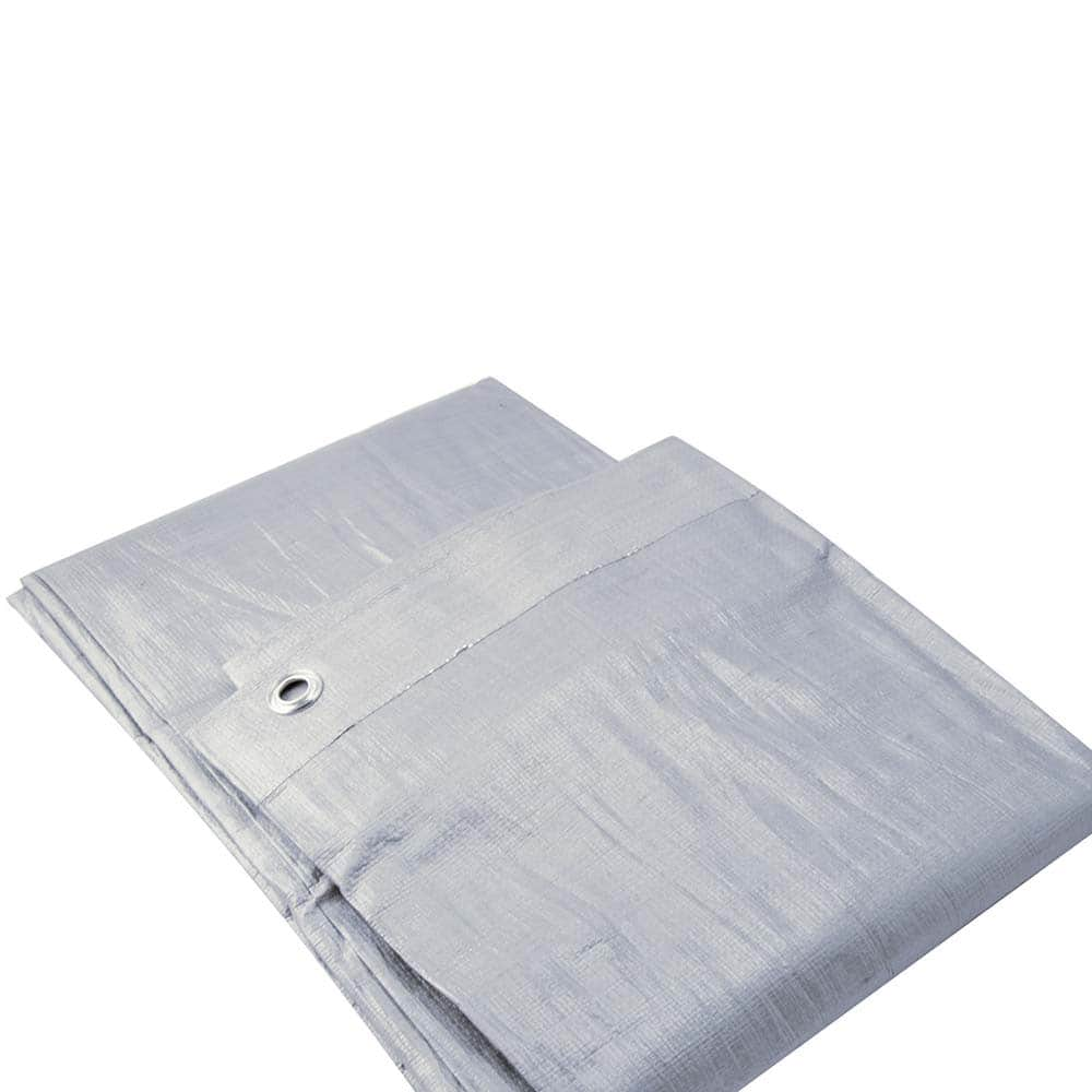 Tarp/Dust Cover: Silver, Polyethylene, 40' Long x 20' Wide MPN:57019