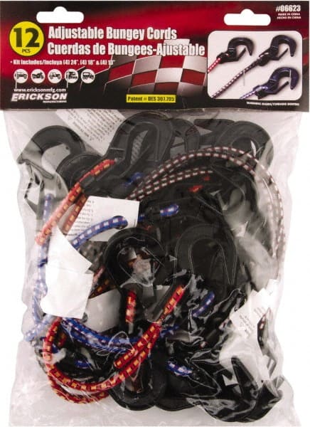 Bungee Cord Tie Down: S Hook, Non-Load Rated MPN:06623