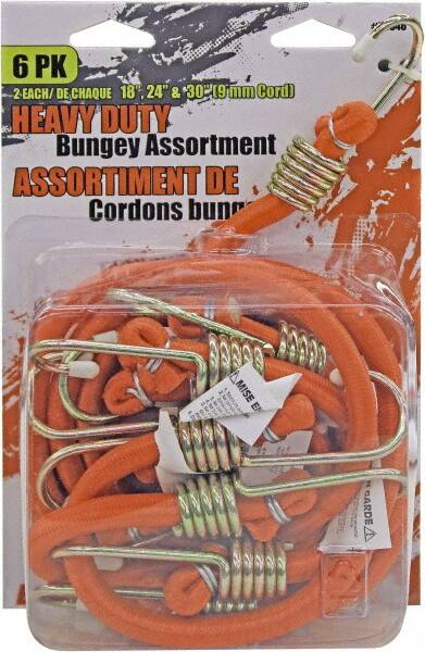 Bungee Cord Tie Down: Steel Hook, Non-Load Rated MPN:06846