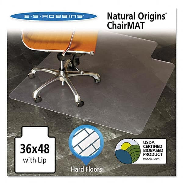 Natural Origins Chair Mat With Lip For Hard Floors 36 X 48 Clear MPN:143003