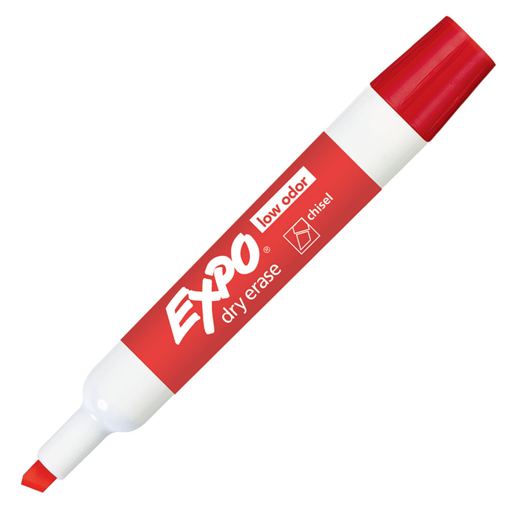 EXPO Low-Odor Dry-Erase Marker, Chisel Point, Red (Min Order Qty 54) MPN:80002EA