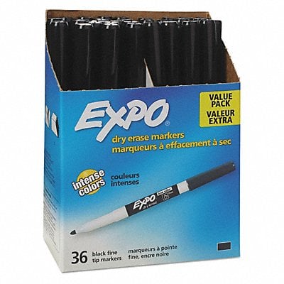 Dry Erase Marker Fine Point Black PK36 MPN:1921062