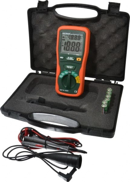 Digital LCD Display, 2,000 Megohm Electrical Insulation Resistance Tester & Megohmmeter MPN:380260