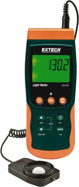 AA Batteries, 200 to 10,000 FC, LCD Display, Silicone Photodiode Light Meter MPN:SDL400