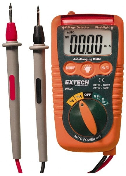 CAT IV, Auto Ranging & Digital Multimeter: 600 VAC/VDC MPN:DM220