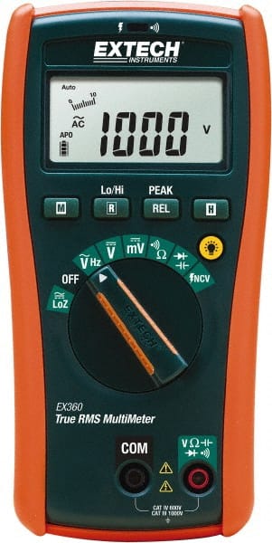 CAT IV, Digital & True RMS Multimeter: 1,000 VAC/VDC MPN:EX360