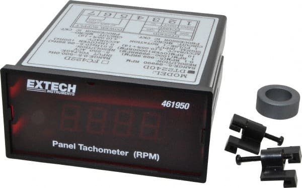 Accurate up to 0.05%, 0.1 and 0.1 (5 to 1,000) and 1 (1,000 to 9,999) and 10 (10,000 to 99,990) RPM Resolution, Noncontact Tachometer MPN:461950