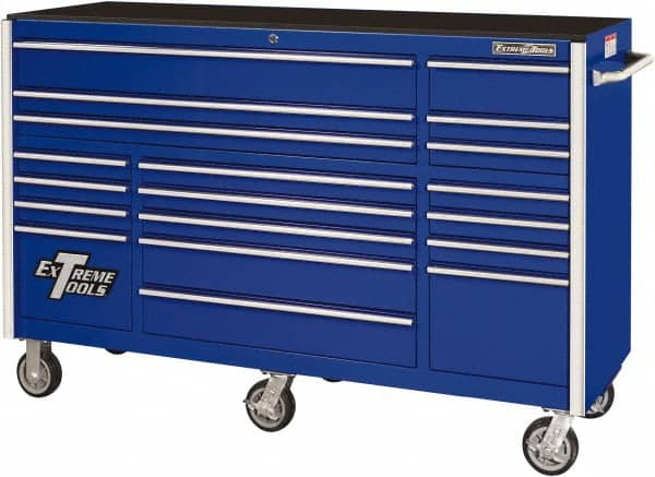 Aluminum & Steel Tool Roller Cabinet: 19 Drawers MPN:RX722519RCBL