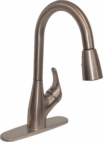 Gooseneck Pull Out Brushed Nickel EZ-FLO MPN:10389