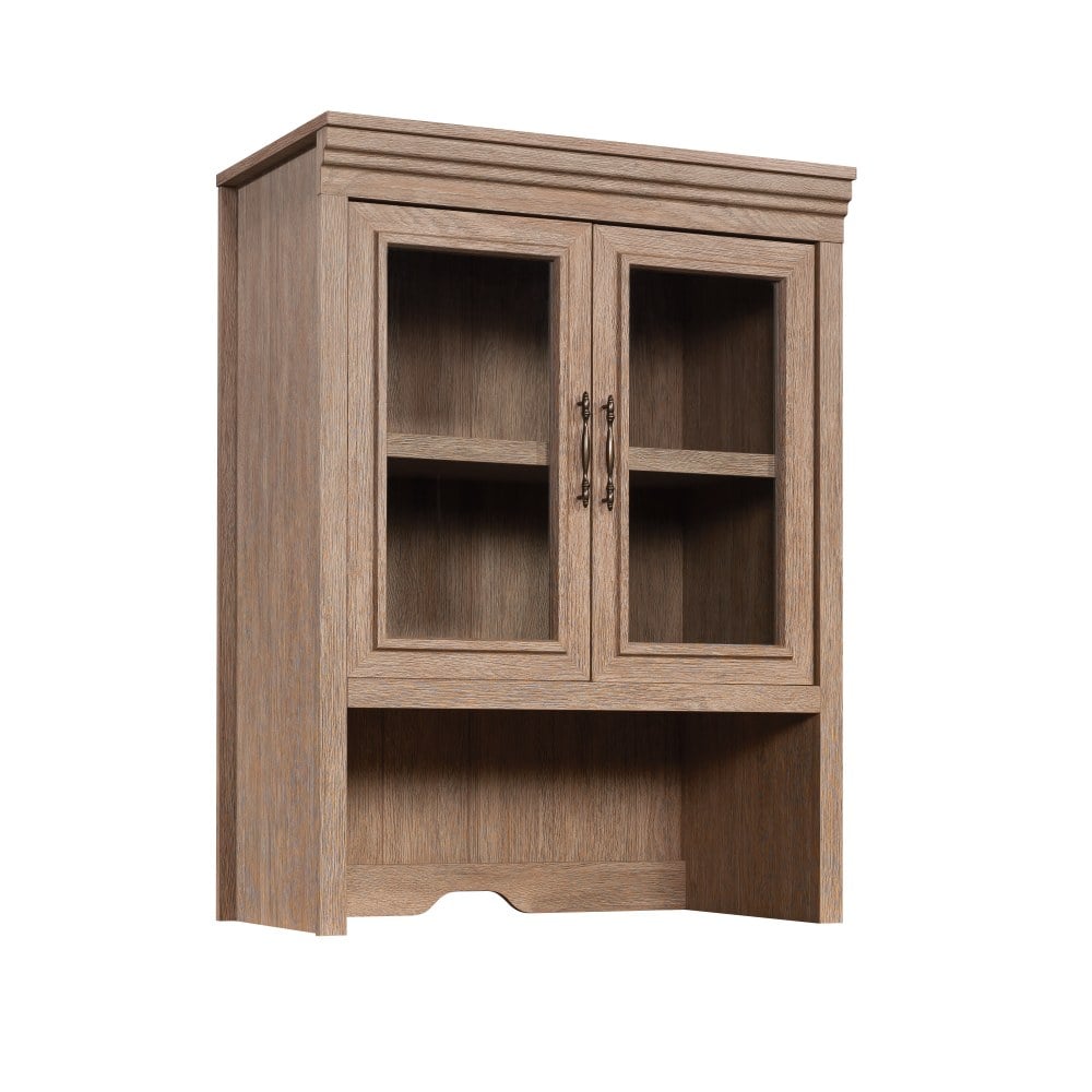 Sauder Rollingwood 32inW Library Hutch For Storage Or Filing Cabinet, Brushed Oak MPN:431436