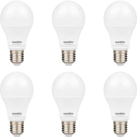 Sunlite® LED A19 Light Bulb E26 Base 9W 800 Lumens 2700K Soft White Pack of 6 81507-SU