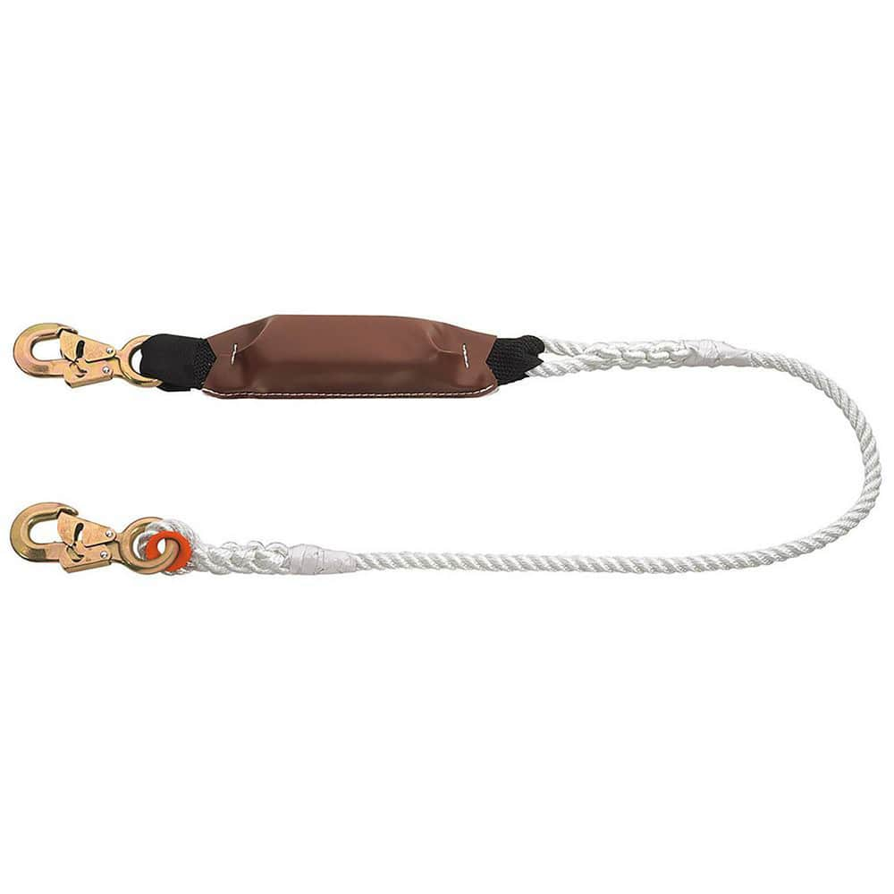 Lanyards & Lifelines, Load Capacity: 350 , Construction Type: Rope , Harness Type: Fall Arrest , Lanyard End Connection: Snap Hook  MPN:87410