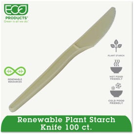 Eco-Products® EP-S001PK Knife Plantstarch (PSM)  Cream 50/Pack EP-S001PK