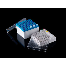 United Scientific™ Cryo Storage Box For 4.5ml Vials 81 Places White Pack of 4 P20603