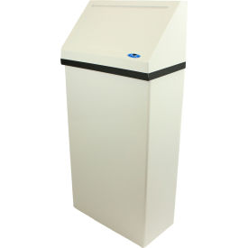 Frost Steel Wall Mount Trash Can W/Spring Load Lid 11 Gallon White 303NL