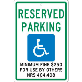 NMC TMS323H Traffic Sign Reserved Parking Nevada 18