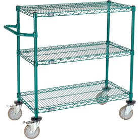 Nexel® 3 Shelf Cart Poly-Green® 36