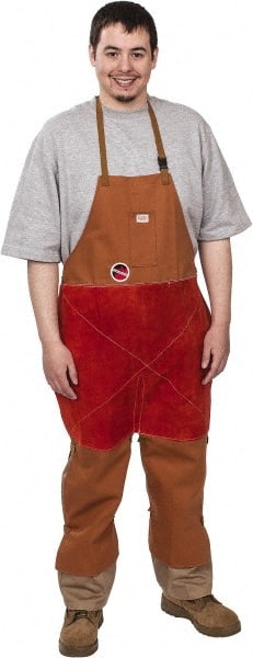 Disposable Split Leg Apron: Flame-Resistant Protection, Brown MPN:W48SLP