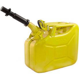 Wavian Jerry Can w/Spout & Spout Adapter Yellow 10 Liter/2.64 Gallon Capacity - 3025 3025