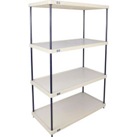 Nexel® 4 Shelf Solid Plastic Shelving Unit Nexelon® Posts 48