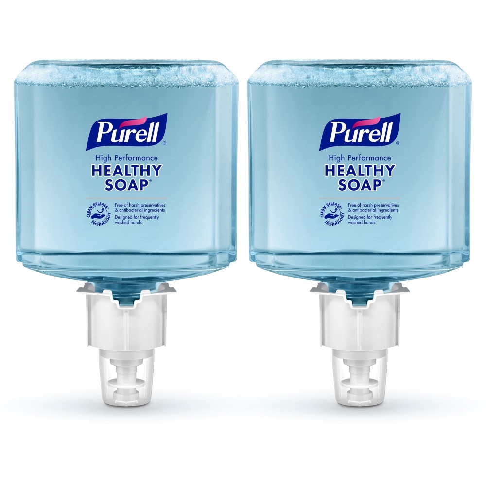 Purell Healthcare Healthy Ultra Mild Foaming Handwash Soap, Clean, 40.6 Oz, Clear, Carton Of 2 Cartridges (Min Order Qty 2) MPN:GOJ508502