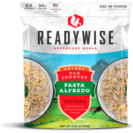 ReadyWise 05-902 Outdoor Pasta Alfredo with Chicken 2 Servings/Pouch 6/Pack 05-902