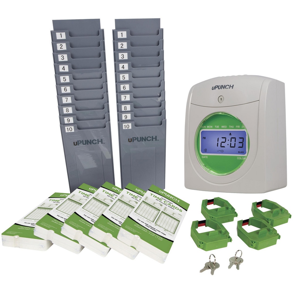 Time Clocks & Time Recorders, Punch Type: Electronic , Power Source: Electric , Display Type: LCD Display , Material: Plastic , Records: Attendance  MPN:UB1000