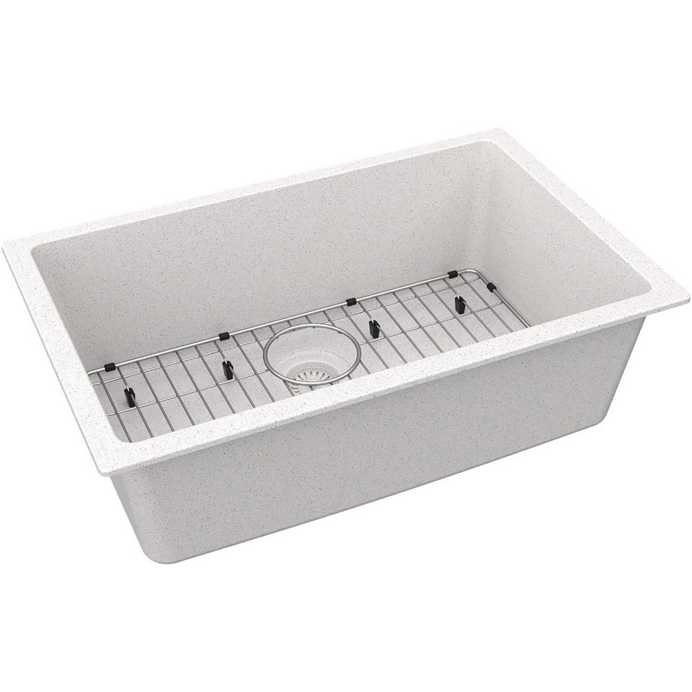 Sinks, Type: Undermount , Mounting Location: Countertop , Number Of Bowls: 1 , Material: Quartz , Faucet Included: No  MPN:ELGRU13022WH0C