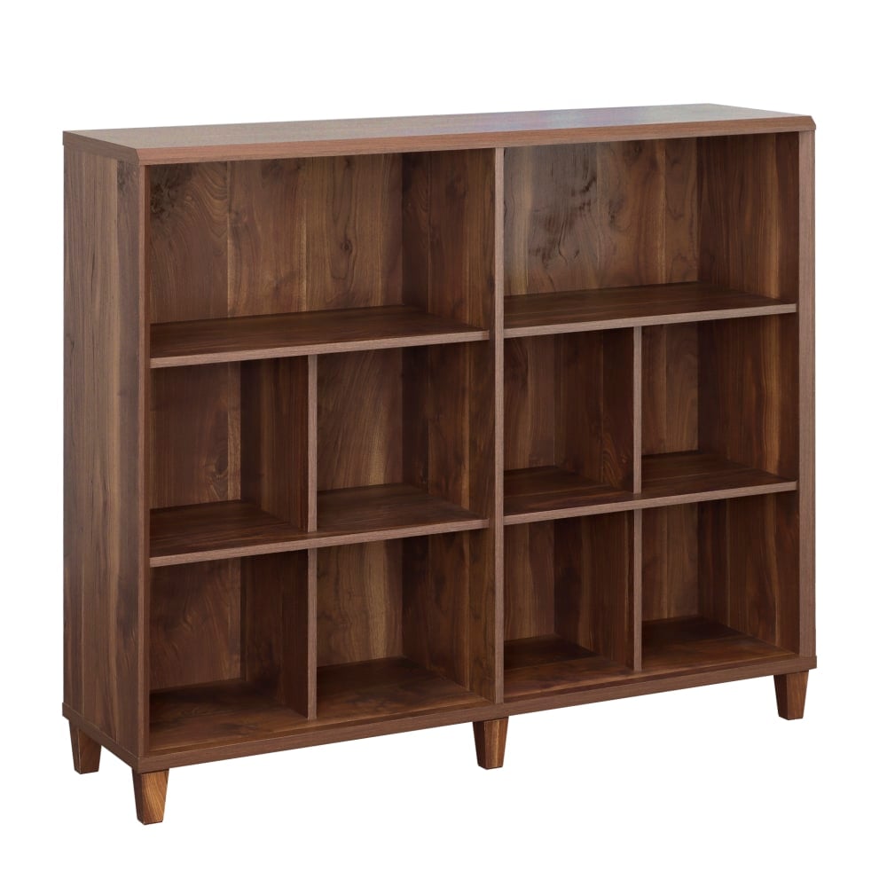 Sauder Willow Place 46inH 10-Cubby Display Bookcase, Grand Walnut MPN:433810