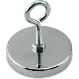 Master Magnetics Neodymium Hang-It Magnet RB50EBNEO with Attached Eyebolt 90 Lb. Pull Chrome Plating - Pkg Qty 100 RB50EBNEO