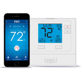 PRO1 IAQ Low Voltage Thermostat Programmable Through App 1H/1C or 2H/1C WIFI Enabled T721i