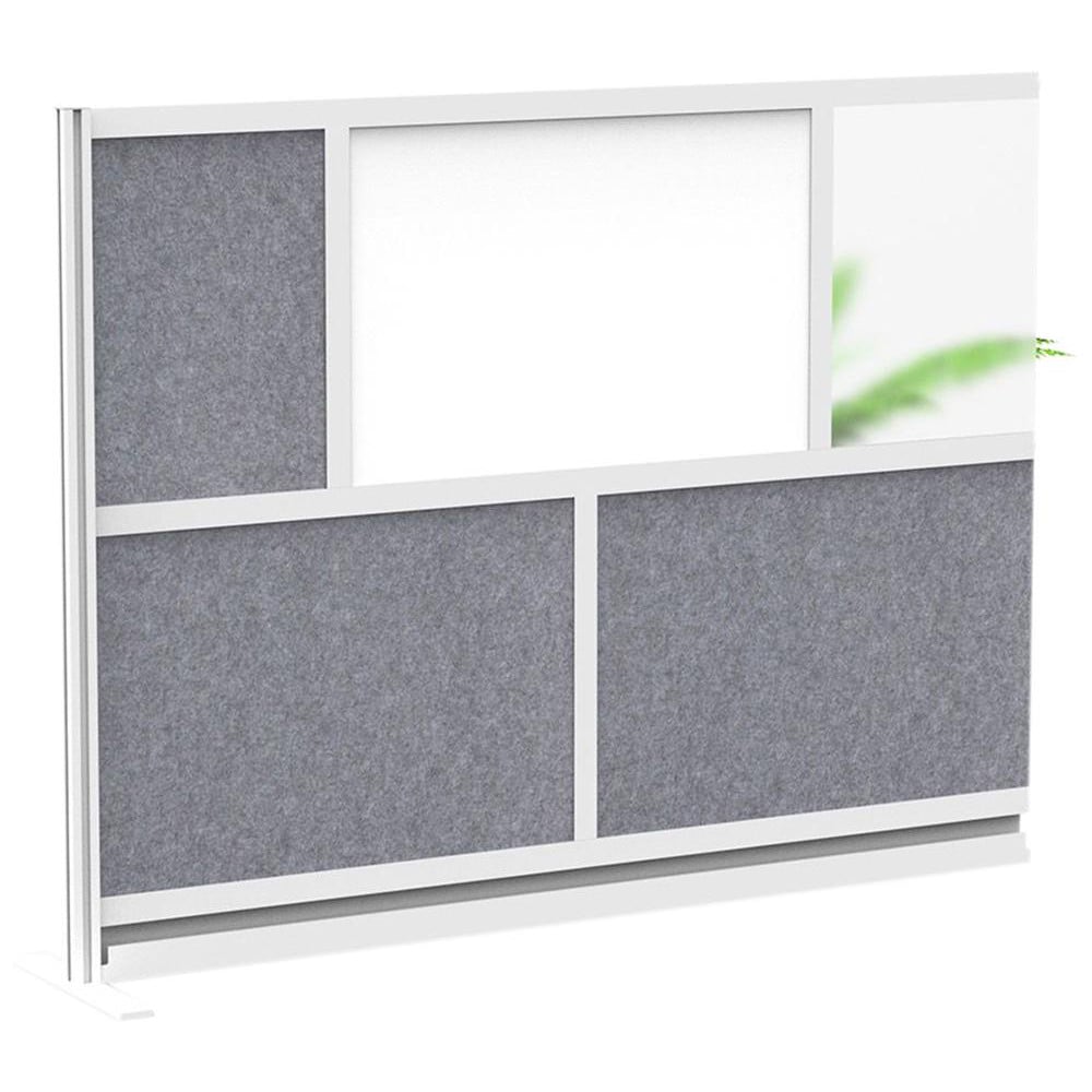 Office Cubicle Partitions, Office Cubicle Partition Type: Modular Wall Room Divider , Color: Gray, White, Frosted , Material: Aluminum  MPN:MW-7048-XWCG