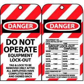 NMC™ Do Not Operate Equipment Group Lockout Tags LOTAG12