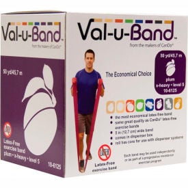 Val-u-Band® Latex Free Exercise Band Plum - Level 5 50 Yard Roll/Box 10-6125